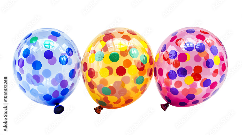 Colorful balloons with polka dots create festive atmosphere, perfect for celebrations and parties. Their vibrant hues add joy and excitement to any event Colorful balloons with polka dots create festive atmosphere, perfect for celebrations and parties. Their vibrant hues add joy and excitement to any event
