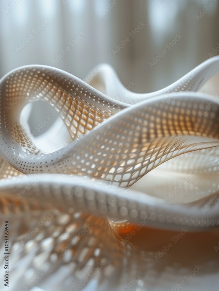 Abstract 3D printed design with intricate details. AI. Abstract 3D printed design with intricate details. AI.