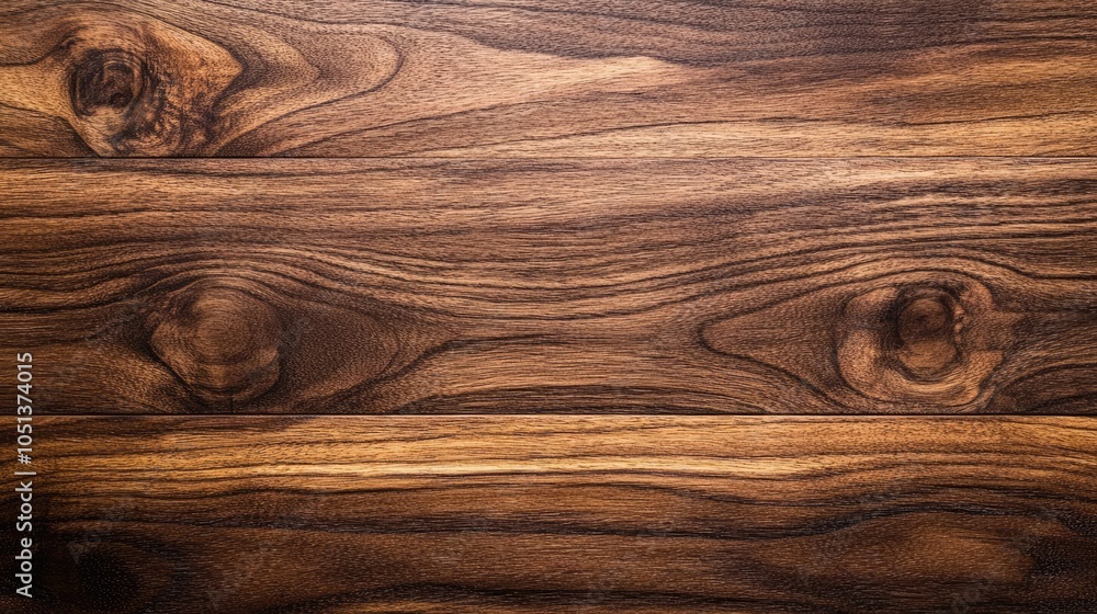Fototapeta premium Close-up of a dark brown wooden surface with a natural wood grain pattern.
