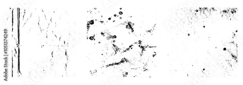 Wallpaper Mural Set of Black Grunge Grain Texture. Dust overlay Distressed Background of Dirty wall Surface collection Torontodigital.ca