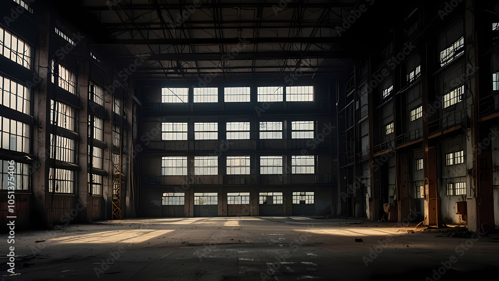 Fototapeta premium Large Industrial Factory Building