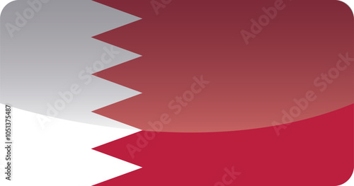 National flag of Bahrain. Vector illustration