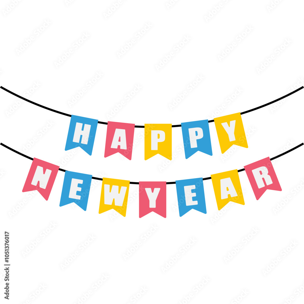 Fototapeta premium New Year Flag