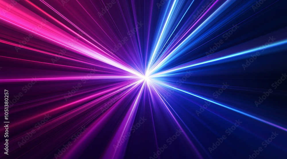 Obraz premium Neon design elements light glow and flash technology abstract background. Fractal lights moving fast. Speed concept. High quality photo