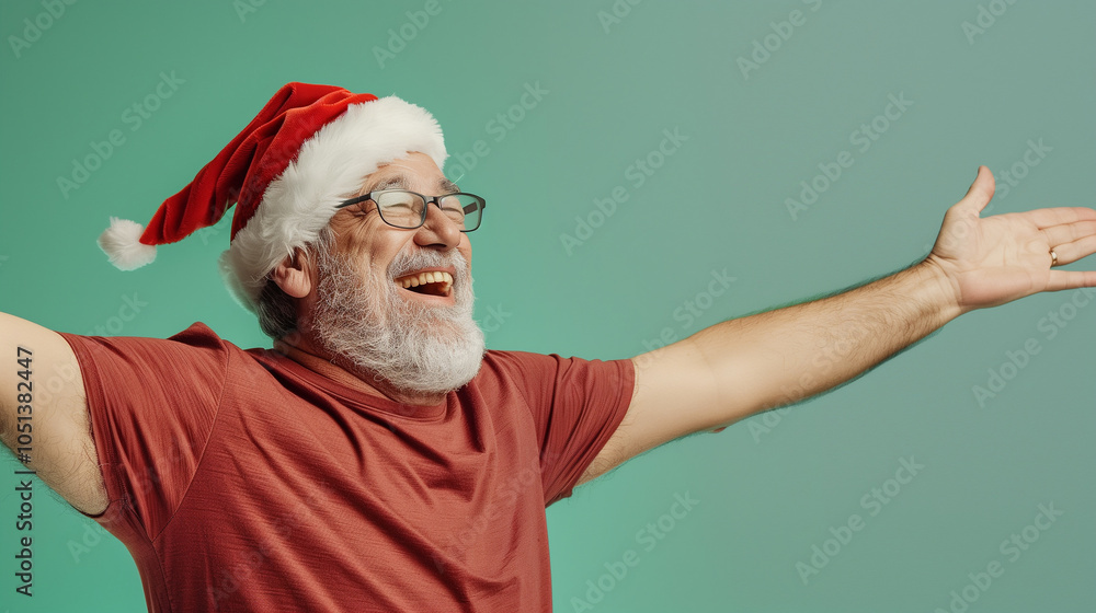 portrait of santa claus with a beard