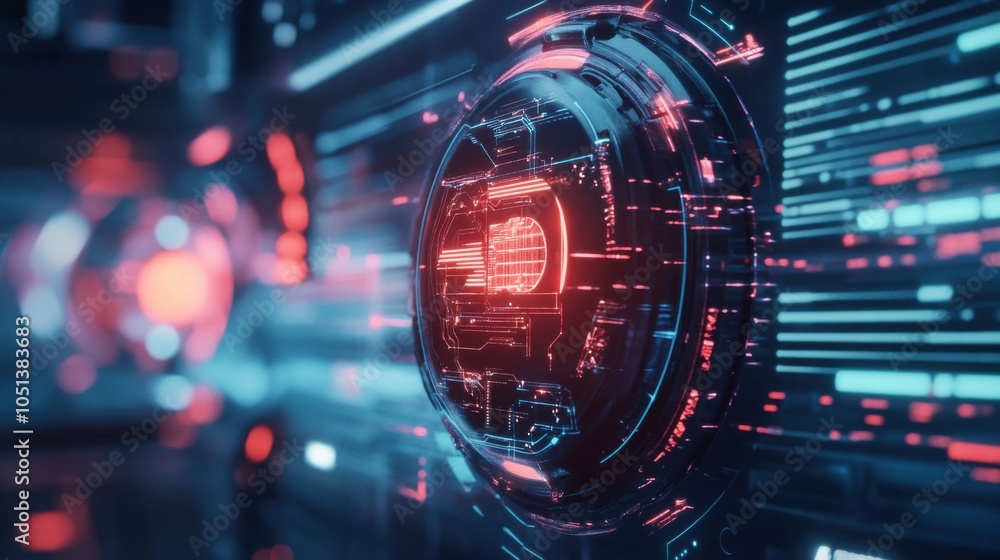 3D icon illustrating futuristic AI technologies 3D icon illustrating futuristic AI technologies