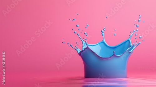 Abstract neoncolored water splash, surreal and futuristic effect, neon splash, artistic motion photo