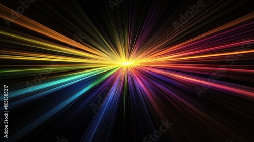 Abstract Rainbow Light Burst