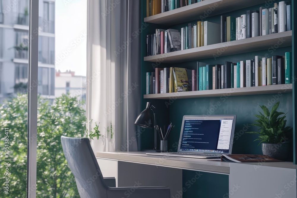 Home Office Workspace with a View. Home Office Workspace with a View.