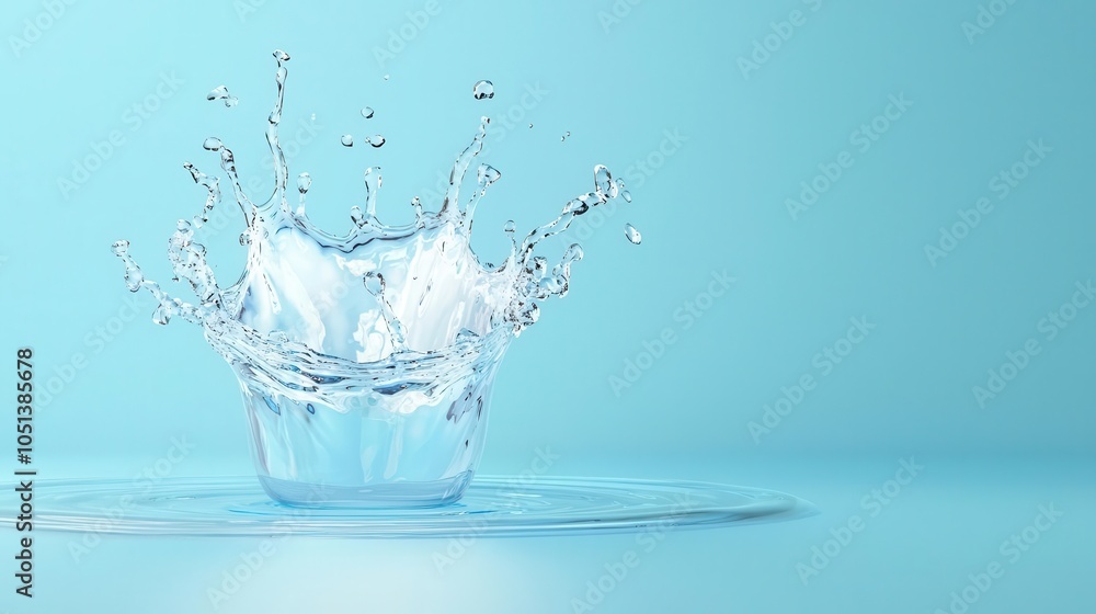 Crystalclear water splash in midair, forming abstract shapes, with motion blur, water motion, dynamic splash effect Crystalclear water splash in midair, forming abstract shapes, with motion blur, water motion, dynamic splash effect