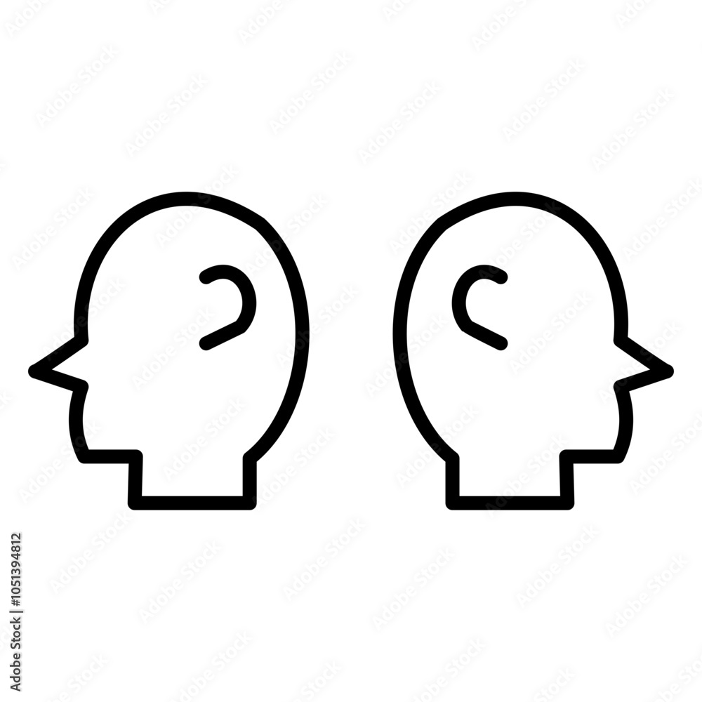 Communication and conversation icons in minimalist black and white style, depicting talking heads, speech bubbles, and dialogue symbols. Perfect for use in social media, messaging apps. Communication and conversation icons in minimalist black and white style, depicting talking heads, speech bubbles, and dialogue symbols. Perfect for use in social media, messaging apps.