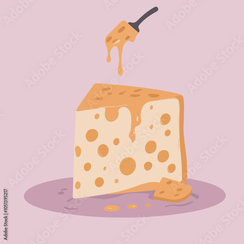 Art and Illustration of cheese perfect for design