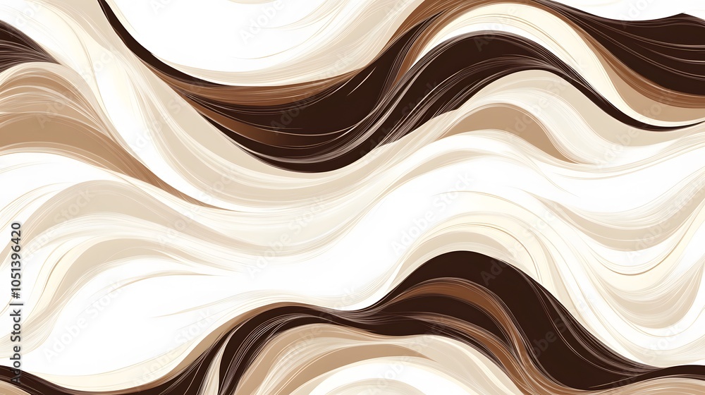12. Elegant patterns of abstract fur designs in shades of brown and cream on a white background 12. Elegant patterns of abstract fur designs in shades of brown and cream on a white background