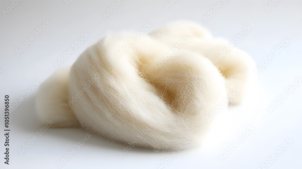 19. Soft, creamy alpaca fur in ivory tones on a pristine white background 19. Soft, creamy alpaca fur in ivory tones on a pristine white background