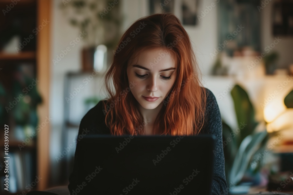 Professional woman working on laptop Professional woman working on laptop