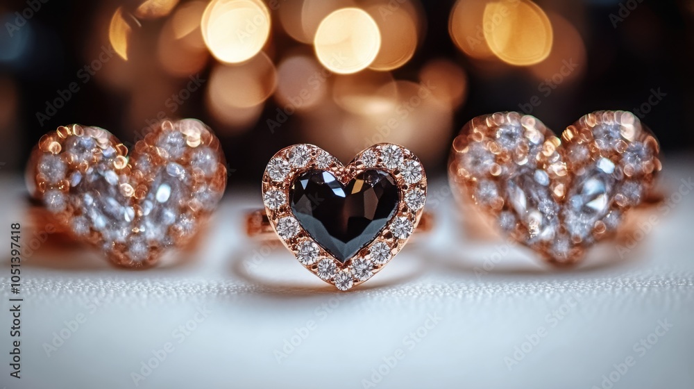 Heart Shaped Black Diamond Ring with Diamond Halo Rose Gold Jewelry Luxury Romance Heart Shaped Black Diamond Ring with Diamond Halo Rose Gold Jewelry Luxury Romance