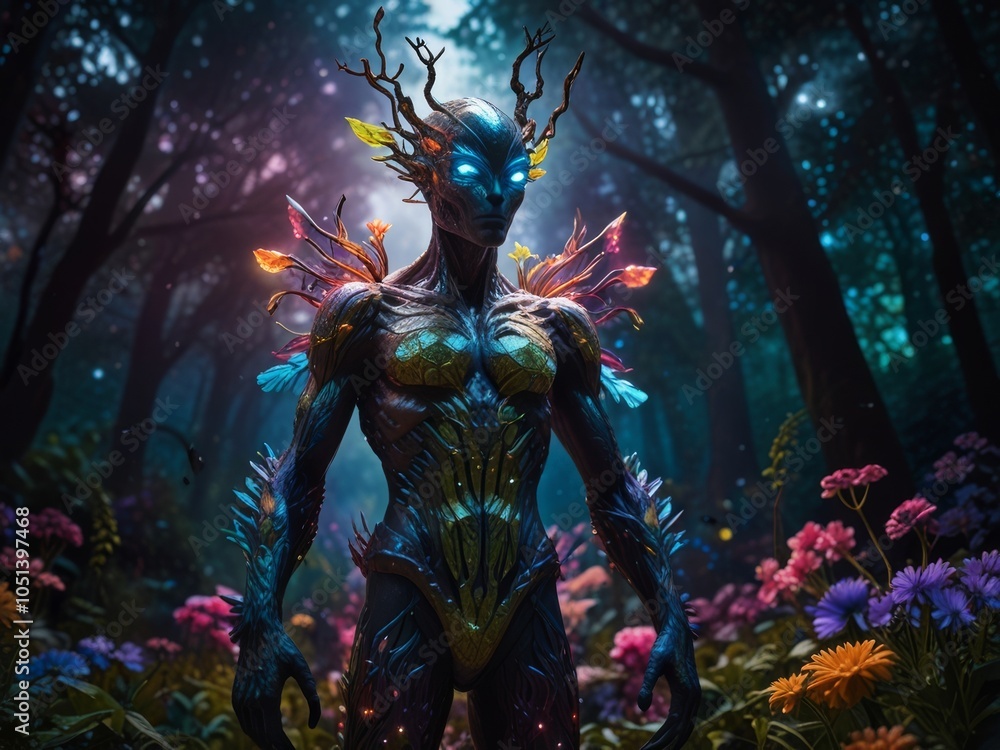 Mystical Forest Nymph in an Enchanted Garden Mystical Forest Nymph in an Enchanted Garden