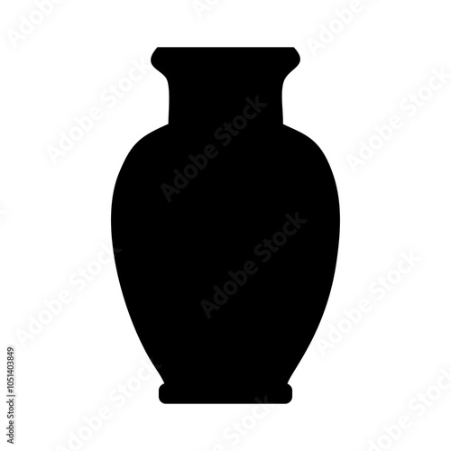 silhouette of a decorative flower vase without flowers