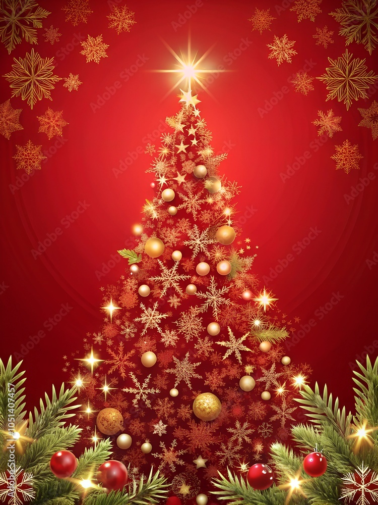 Red Christmas card background Red Christmas card background