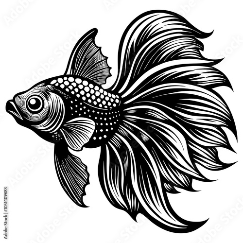 illustration of a betta fish photo