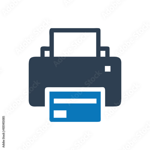 Printer icon on white background