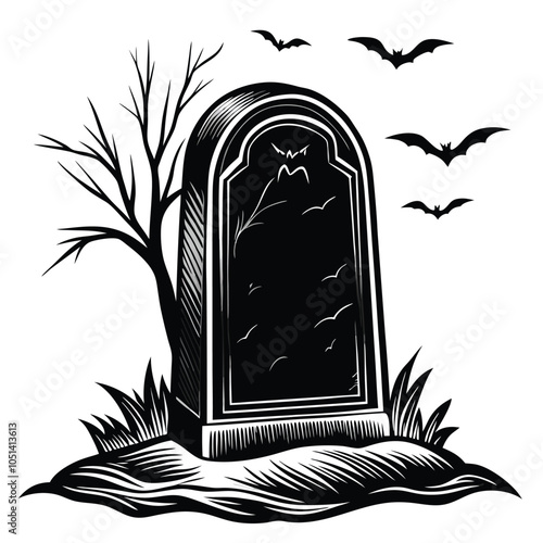 Tombstones Gravestones silhouette icon with Transparent Background Clipart.