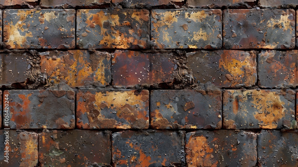 Rich Texture of a Weathered Brick Wall Showcasing Shades of Rust and Layers of History Within Rich Texture of a Weathered Brick Wall Showcasing Shades of Rust and Layers of History Within