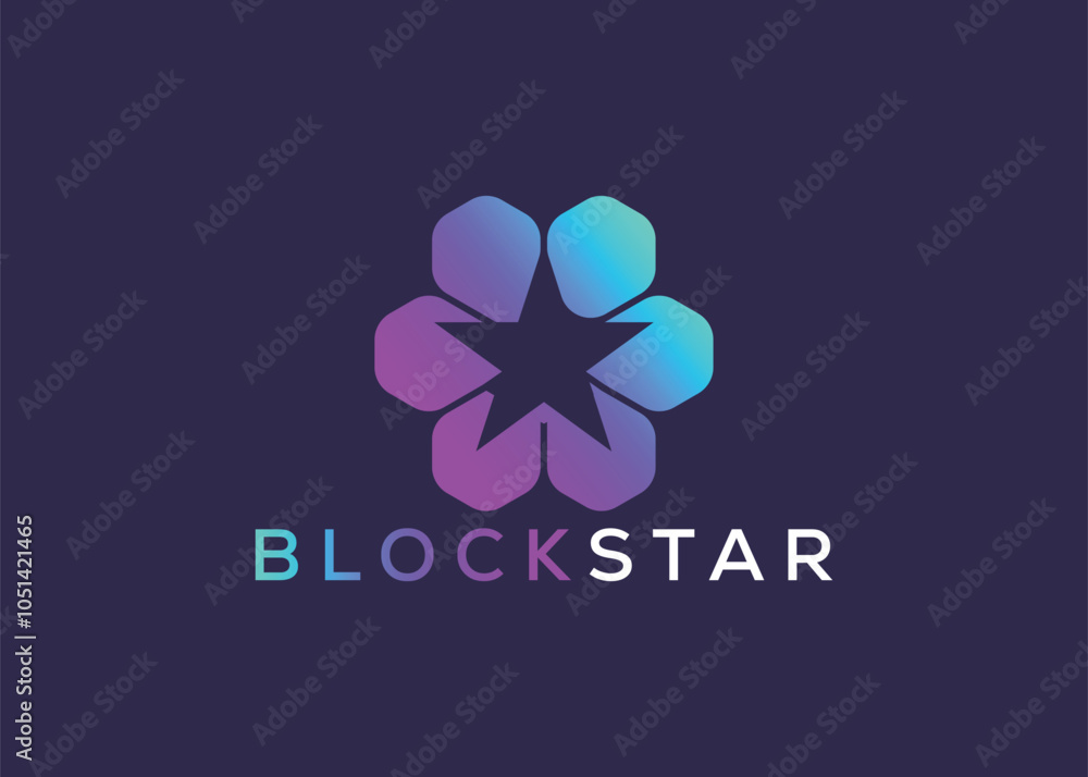 Creative and innovative block star logo design Creative and innovative block star logo design