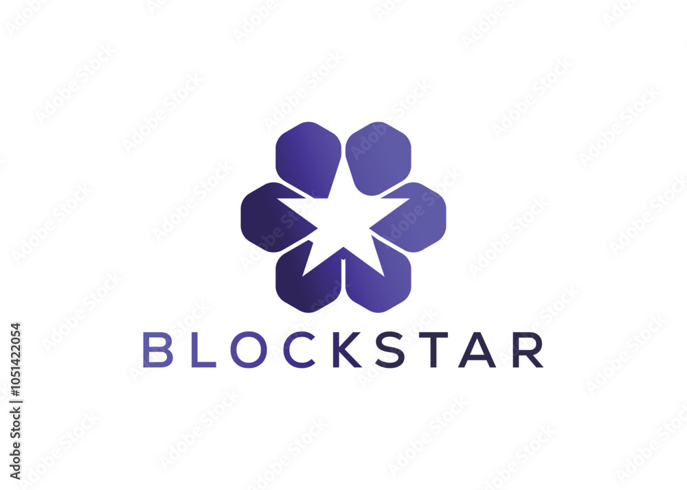 Creative and innovative block star logo design Creative and innovative block star logo design