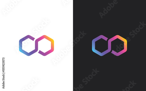 Geometric polygon logo design template