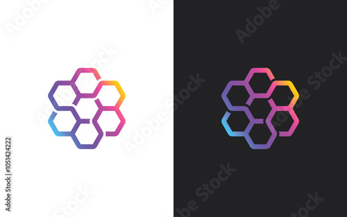 Geometric polygon logo design template