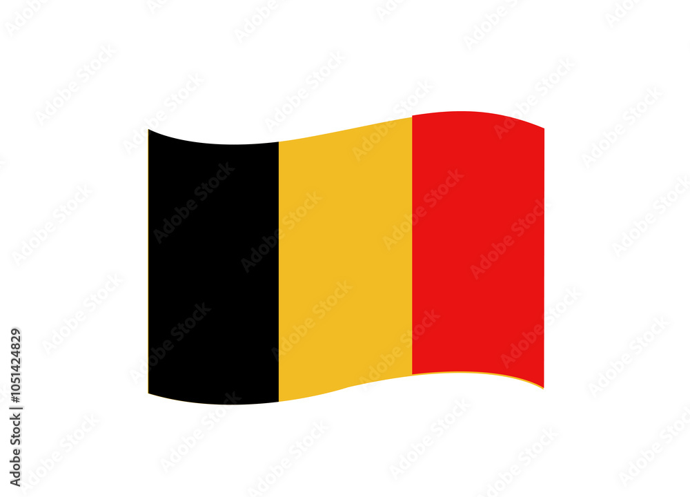 Fototapeta premium belgian flag vector illustration design