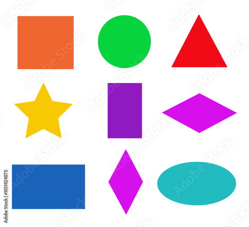 Free Download Geometric character shapes vector illustration - GFXLoad