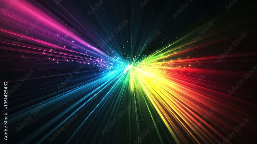 Obraz premium Abstract Colorful Light Burst
