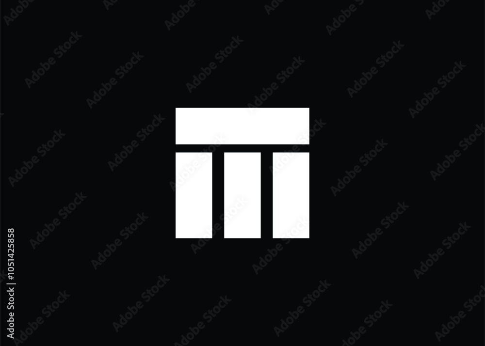 Letter T M logo. Modern style letter T M logo Letter T M logo. Modern style letter T M logo