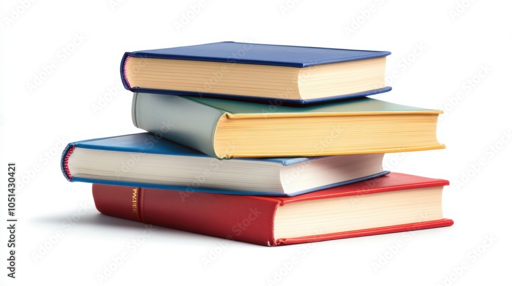 Stack of books isolated for educational design Stack of books isolated for educational design