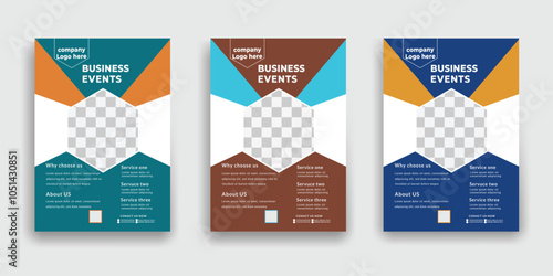 Corporate business flyer design layout vector.
