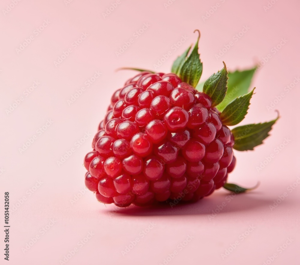 raspberry berry on light pink background raspberry berry on light pink background
