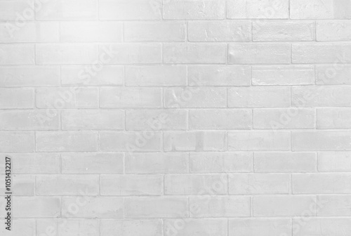 Blank white brick wall background, abstract white brick wall pattern background