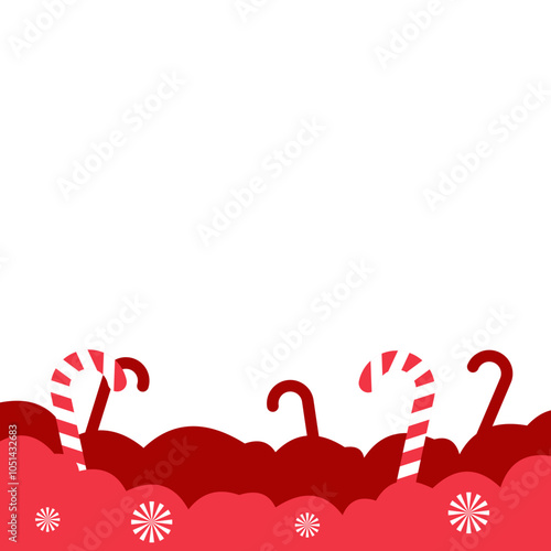 Pile Christmas Candy Footer