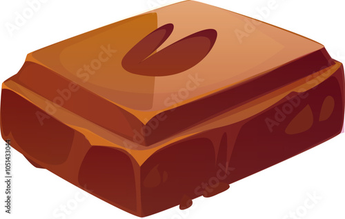 Chocolate bar or candy confection and cocoa sweet dessert, vector icon. Chocolate confection and confection dessert icon of dark or milk chocolate bar with truffle, nougat or caramel filling