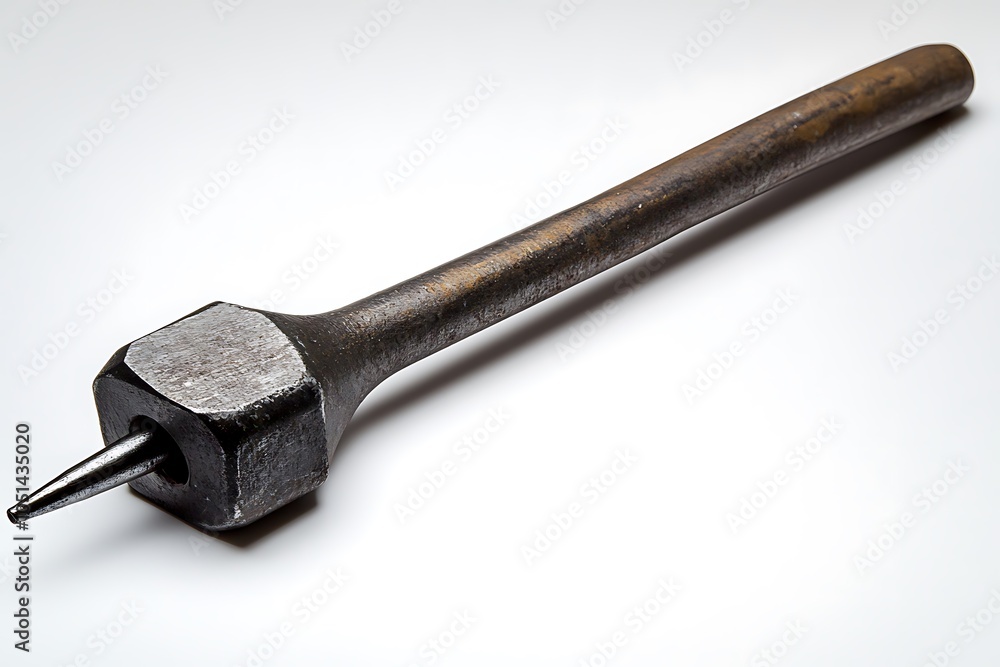 A heavy-duty screwdriver with a thick handle and industrial design, showcased on a white background. A heavy-duty screwdriver with a thick handle and industrial design, showcased on a white background.