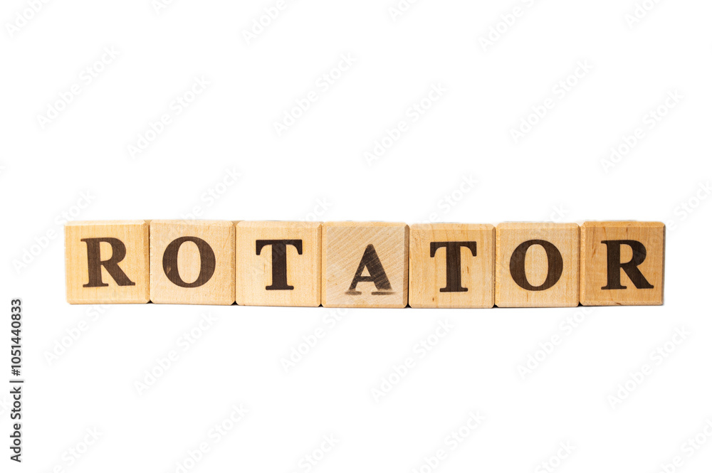 Palindrome. Linguistic. World Health Awareness Days. International Mother Language Day. Wooden blocks spelling out ROTATOR. Palindrome. Linguistic. World Health Awareness Days. International Mother Language Day. Wooden blocks spelling out ROTATOR.