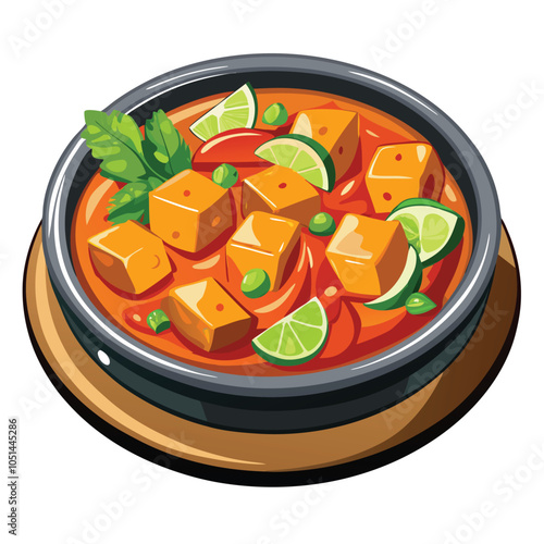  Paneer Tikka on White Background Vector Art Illustration for Food Lovers and Indian Cuisine Enthusiasts