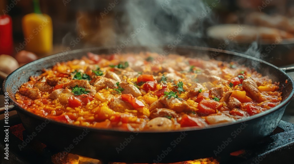 Baked Spanish meatballs in sauce, topped with parsley. Cooked to perfection. Baked Spanish meatballs in sauce, topped with parsley. Cooked to perfection.