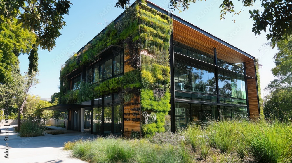 View of An office building featuring sustainable water usage initiatives, such ...