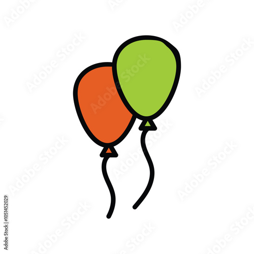 Balloons vector icon isolated on white background