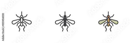 Mosquito different style icon set