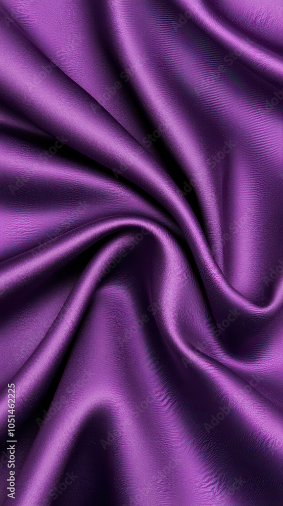 Fototapeta premium Luxurious purple satin fabric with smooth, flowing texture, perfect for elegant designs and fashion. rich color adds touch of sophistication to any project