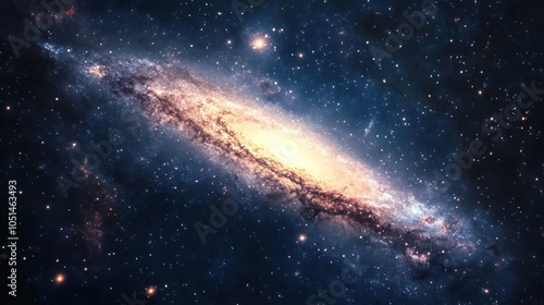 Spiral Galaxy in the Vastness of Space